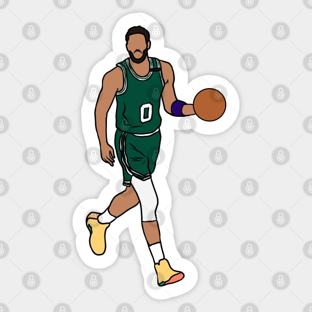 Jayson Tatum Dribbling Sticker by rattraptees